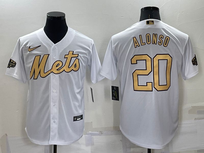 Men New York Mets #20 Alonso White 2022 All Star Nike MLB Jersey